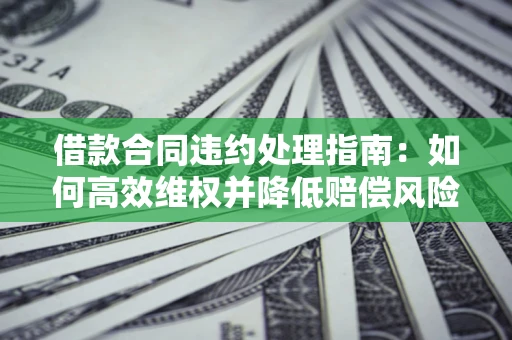 北京借款合同违约处理指南：如何高效维权并降低赔偿风险？