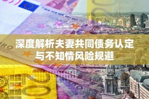 北京深度解析夫妻共同债务认定与不知情风险规避