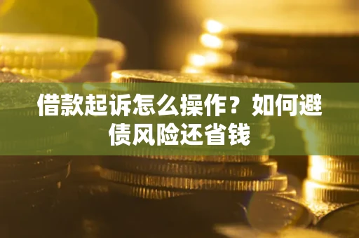 北京借款起诉怎么操作？如何避债风险还省钱