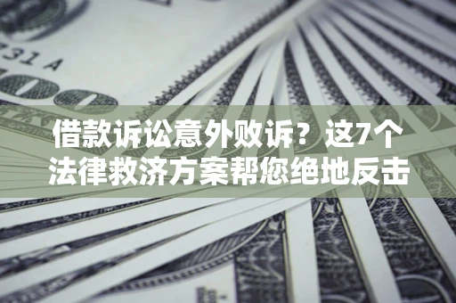 北京借款诉讼意外败诉？这7个法律救济方案帮您绝地反击！