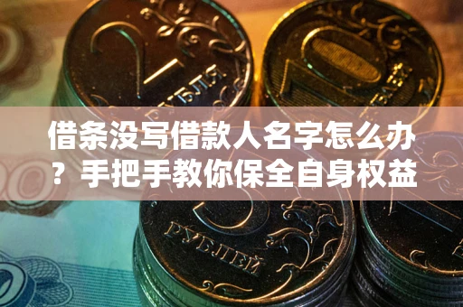 北京借条没写借款人名字怎么办？手把手教你保全自身权益