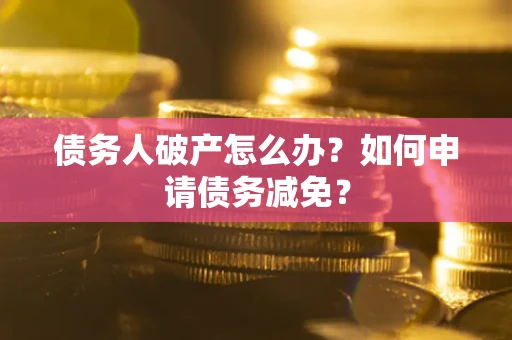 北京债务人破产怎么办？如何申请债务减免？