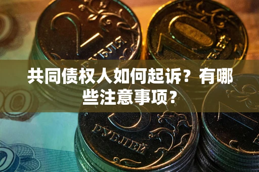 北京共同债权人如何起诉？有哪些注意事项？