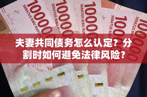 北京夫妻共同债务怎么认定？分割时如何避免法律风险？