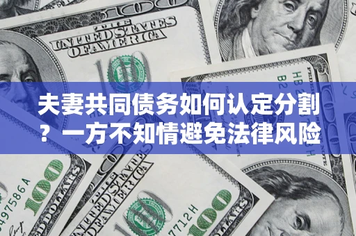 北京夫妻共同债务如何认定分割？一方不知情避免法律风险必看！